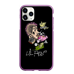 Чехол iPhone 11 Pro матовый Lil Peep рэпер, цвет: 3D-фиолетовый