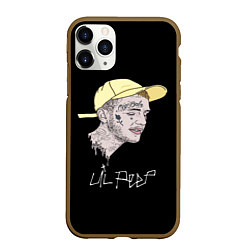 Чехол iPhone 11 Pro матовый Lil Peep rap steel, цвет: 3D-коричневый