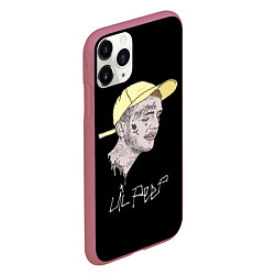 Чехол iPhone 11 Pro матовый Lil Peep rap steel, цвет: 3D-малиновый — фото 2