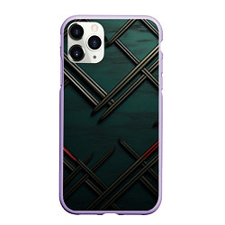 Чехол iPhone 11 Pro матовый Диагональный узор в шотландском стиле, цвет: 3D-светло-сиреневый