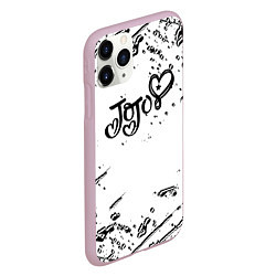 Чехол iPhone 11 Pro матовый JoJos Bizarre splash love anime, цвет: 3D-розовый — фото 2