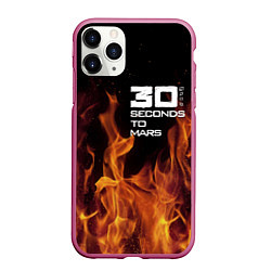 Чехол iPhone 11 Pro матовый Thirty Seconds to Mars fire