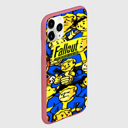Чехол iPhone 11 Pro матовый Fallout logo game, цвет: 3D-малиновый — фото 2