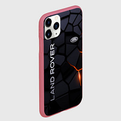 Чехол iPhone 11 Pro матовый Land Rover - плиты с эффектом свечения, цвет: 3D-малиновый — фото 2