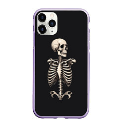 Чехол iPhone 11 Pro матовый Скелет улыбается