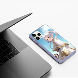 Чехол iPhone 11 Pro матовый Фрирен и небо - эльфийка, цвет: 3D-светло-сиреневый — фото 2
