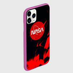Чехол iPhone 11 Pro матовый Nasa abstract, цвет: 3D-фиолетовый — фото 2