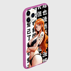 Чехол iPhone 11 Pro матовый Нами в лифчике, цвет: 3D-фиолетовый — фото 2