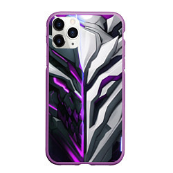 Чехол iPhone 11 Pro матовый Броня адская и райская фиолетовая