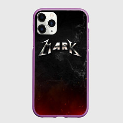Чехол iPhone 11 Pro матовый Марк в стиле Металлика - огонь и искры, цвет: 3D-фиолетовый