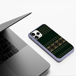 Чехол iPhone 11 Pro матовый Паттерн СССР 80 Слово пацана сериал, цвет: 3D-светло-сиреневый — фото 2
