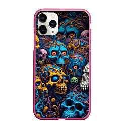 Чехол iPhone 11 Pro матовый Psy skulls