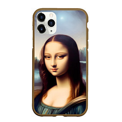 Чехол iPhone 11 Pro матовый Нейросеть - азиатская Мона Лиза