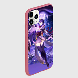 Чехол iPhone 11 Pro матовый Genshin Impact Shogun Raiden, цвет: 3D-малиновый — фото 2