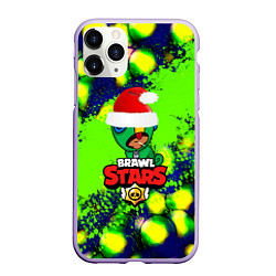 Чехол iPhone 11 Pro матовый Brawl stars leon green color, цвет: 3D-светло-сиреневый