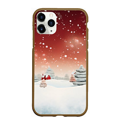 Чехол iPhone 11 Pro матовый Огни рождественского города