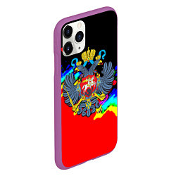 Чехол iPhone 11 Pro матовый Имперская Россия краски, цвет: 3D-фиолетовый — фото 2