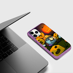 Чехол iPhone 11 Pro матовый Гарибальди Хэллоуин, цвет: 3D-фиолетовый — фото 2