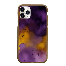 Чехол iPhone 11 Pro матовый Акварелика, цвет: 3D-коричневый