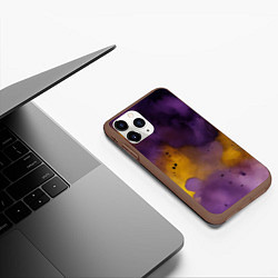Чехол iPhone 11 Pro матовый Акварелика, цвет: 3D-коричневый — фото 2