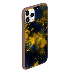 Чехол iPhone 11 Pro матовый Акварелика в синем, цвет: 3D-коричневый — фото 2