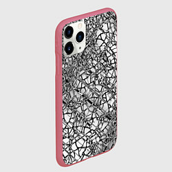 Чехол iPhone 11 Pro матовый Разбитое зеркало, цвет: 3D-малиновый — фото 2