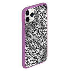 Чехол iPhone 11 Pro матовый Разбитое зеркало, цвет: 3D-фиолетовый — фото 2