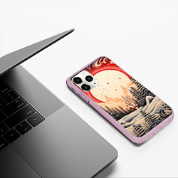 Чехол iPhone 11 Pro матовый Орнаменты зимы 2024, цвет: 3D-розовый — фото 2
