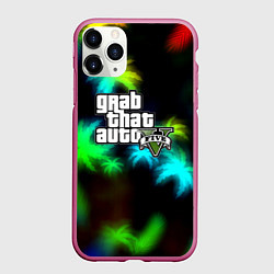 Чехол iPhone 11 Pro матовый GTA 5 tropicano, цвет: 3D-малиновый