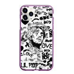 Чехол iPhone 11 Pro матовый Lil peep автограф, цвет: 3D-фиолетовый