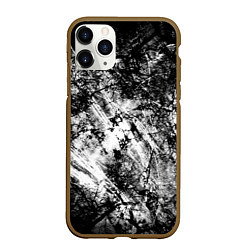 Чехол iPhone 11 Pro матовый Зимний лес узоры
