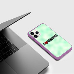 Чехол iPhone 11 Pro матовый Новгород города России, цвет: 3D-фиолетовый — фото 2