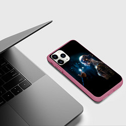 Чехол iPhone 11 Pro матовый Создание АИ, цвет: 3D-малиновый — фото 2