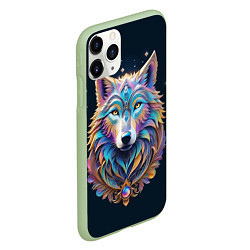 Чехол iPhone 11 Pro матовый Звездный волк из далекой галактики, цвет: 3D-салатовый — фото 2