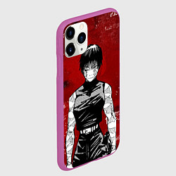 Чехол iPhone 11 Pro матовый Магическая битва - Маки Зенин, цвет: 3D-фиолетовый — фото 2