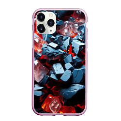 Чехол iPhone 11 Pro матовый Янтарные камни асбтракция