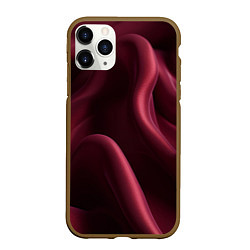 Чехол iPhone 11 Pro матовый Бордовый шелк, цвет: 3D-коричневый