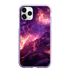 Чехол iPhone 11 Pro матовый Абстрактные вибрации в пространстве, цвет: 3D-светло-сиреневый