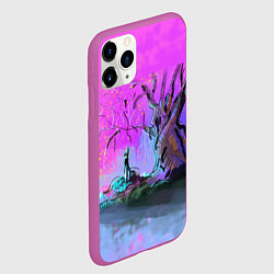 Чехол iPhone 11 Pro матовый Волшебное дерево, цвет: 3D-фиолетовый — фото 2