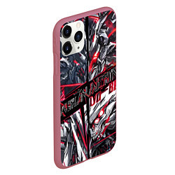 Чехол iPhone 11 Pro матовый Киберпанк броня красная, цвет: 3D-малиновый — фото 2