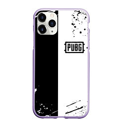 Чехол iPhone 11 Pro матовый Pubg чернобелые краски, цвет: 3D-светло-сиреневый