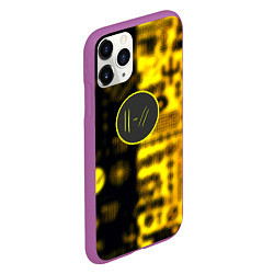 Чехол iPhone 11 Pro матовый Twenty one pilots yellow music, цвет: 3D-фиолетовый — фото 2
