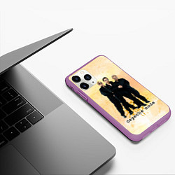 Чехол iPhone 11 Pro матовый Depeche Mode - Universe band, цвет: 3D-фиолетовый — фото 2