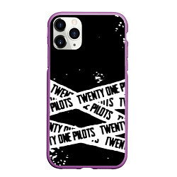 Чехол iPhone 11 Pro матовый Twenty one pilots краски, цвет: 3D-фиолетовый