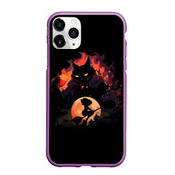 Чехол iPhone 11 Pro матовый Маргарита и Бегемот, цвет: 3D-фиолетовый