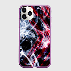 Чехол iPhone 11 Pro матовый Дым и стрелки, цвет: 3D-фиолетовый