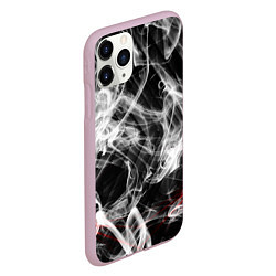 Чехол iPhone 11 Pro матовый Серый дым узоры, цвет: 3D-розовый — фото 2