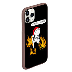 Чехол iPhone 11 Pro матовый Все в порядке - 2024, цвет: 3D-коричневый — фото 2