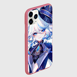 Чехол iPhone 11 Pro матовый Genshin Impact Фурина, цвет: 3D-малиновый — фото 2
