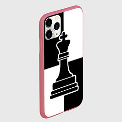 Чехол iPhone 11 Pro матовый Шахматы - ферзь, цвет: 3D-малиновый — фото 2